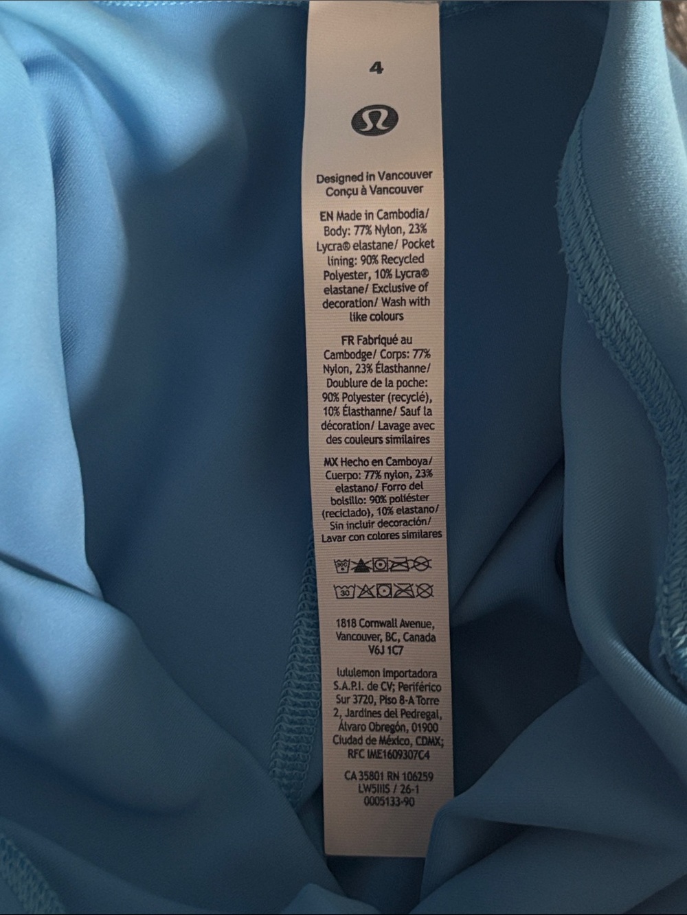 lululemon athletica High-Rise Ocean Blue Wunder Train Leggings 25 inch length - Picture 5 of 5